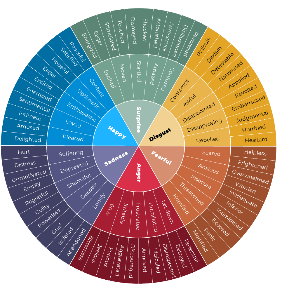 Empathy Atlas emotion wheel